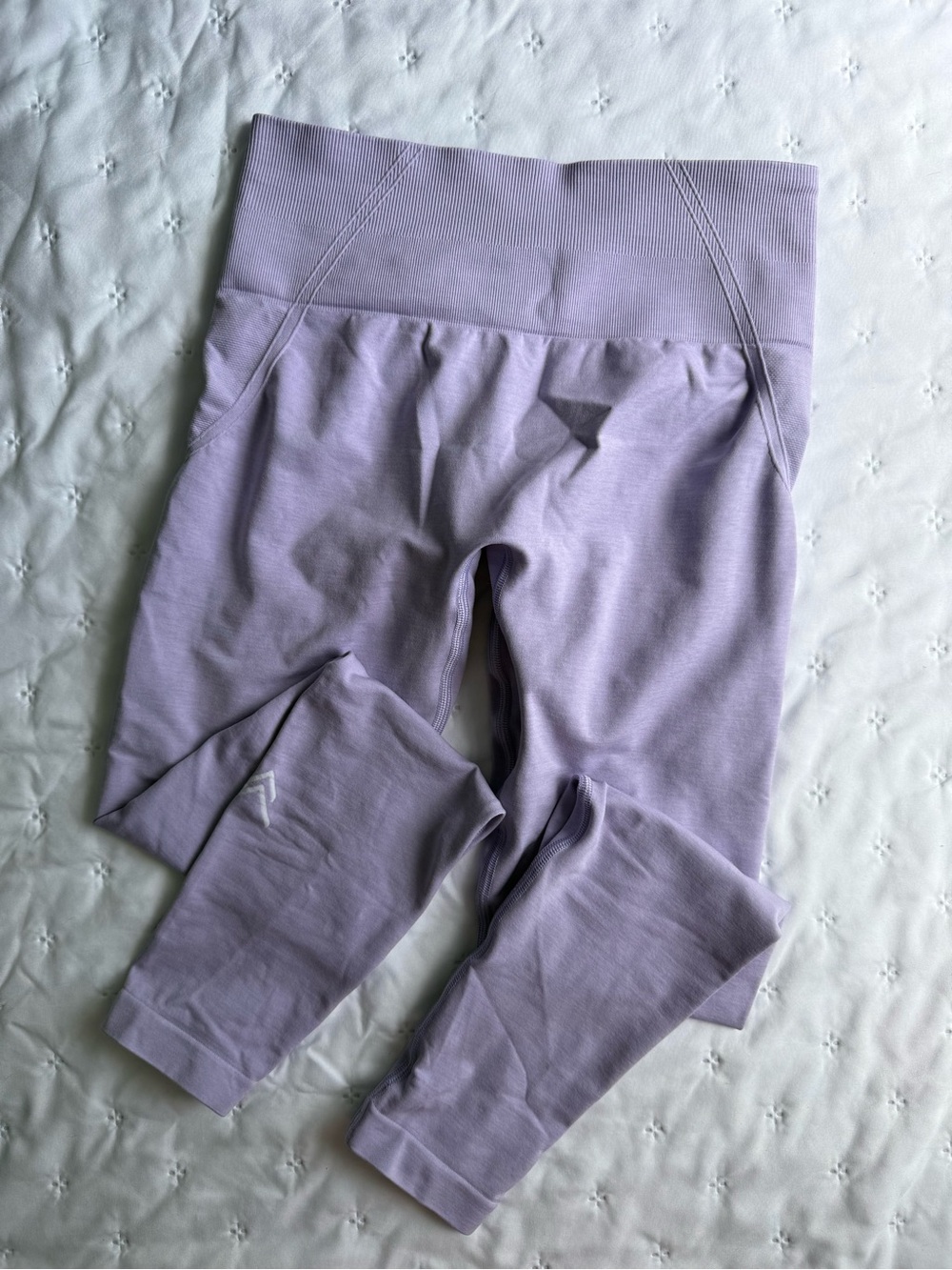 Oner Active - Effortless Seamless Leggings with White Logo - Wisteria Purple